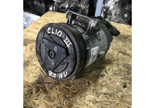 Компресор кондиціонера Renault Clio 3, Megane 2, Scenic 2, 2.0 16V, 6PK, 8200688814, 8200421255, 01140556